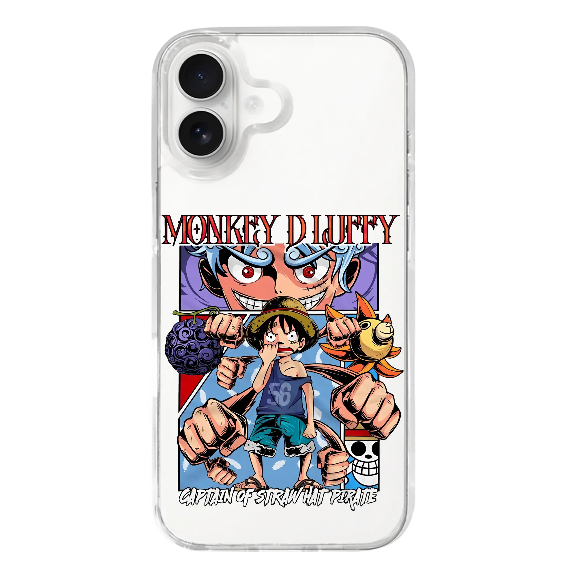 ワンピース グッズ モンキー・D・ルフィ - iPhone 17シリーズ 透明スマホケース – 薄型・耐衝撃・精密フィット保護カバー